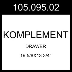 IKEA KOMPLEMENT Drawer Dark Gray 19 5/8×13 3/4″ 105.095.02
