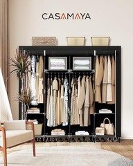 Portable Closet, 66.9 Inch Large Capacity Wardrobe 66.9″L x 17.7″W x 70.9″H