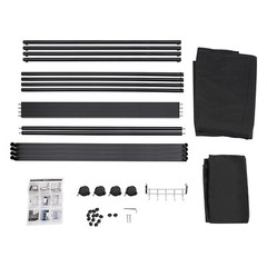 Modern Black Portable Dressing And Movable Fitting Room With 4 Universal Wheels