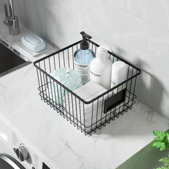 Oceanstar WBH1903 6.1×9.1×12.1 in Metal Wire Organizer Bin Basket with Card Hold