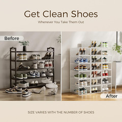 15 Pack X-Large Shoe Storage Boxes Fit Size 12, Shoe Organizer for Closet Clear