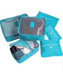 6 Piece Luggage Packing Cubes & Laundry Pouches For Travel and Storage