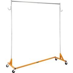 VEVOR 71in Garment Rack Z-Truck 300lbs Heavy-Duty Collapsible Clothing Stand