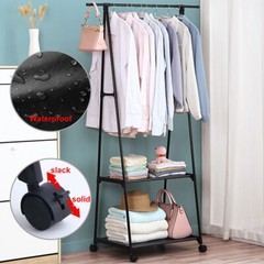 Heavy Duty Closet Organizer Metal Garment Rack Clothes Rack Hanger Storage Shoes