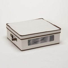 Household Essentials 538 Vision China Storage Box for Tea Cups and Mugs with Lid
