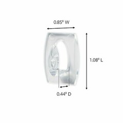 6 Packs 3M Command 12 Mini Clear Hooks & 16 Adhesive Strips Per Pack Max 0.5 lb