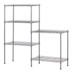 New 5 Tier Wire Shelving Rack Adjustable Shelf Storage Unit Heavy Duty Silver