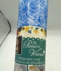 Pioneer Woman Refrigerator Shelf Liner Blue Floral Burst Pattern 15 In x 6 Ft