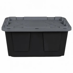 8-Pack, 27 Gallon Plastic Storage Container Bin, Heavy Duty, Lids, Greenmade NEW