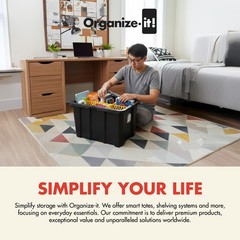ORGANIZE-IT! 6 Slot Tote Dividers for 27 Gal Storage Containers, Yellow, 4 Pack