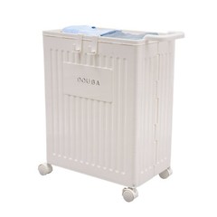 White Storage Box With Lid Universal Wheels Collapsible Storage Organizer