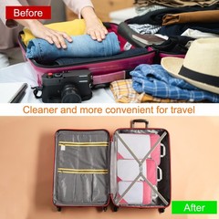 3pcs Suitcases Compression Packing Cube Travel Luggage Organizers Bag Pink