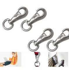 4 Pack Heavy Duty Swivel Snap Hooks Dog Leashes Rope Boat Spring Hook Pet Chains