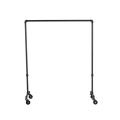 Industrial Pipe Rolling Clothing Rack by William Robert’s Vintage – 36″ Wide