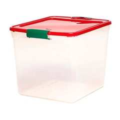 31 Quart Holiday Plastic Storage Container w/ Latching Lid, 4 Pack (Open Box)