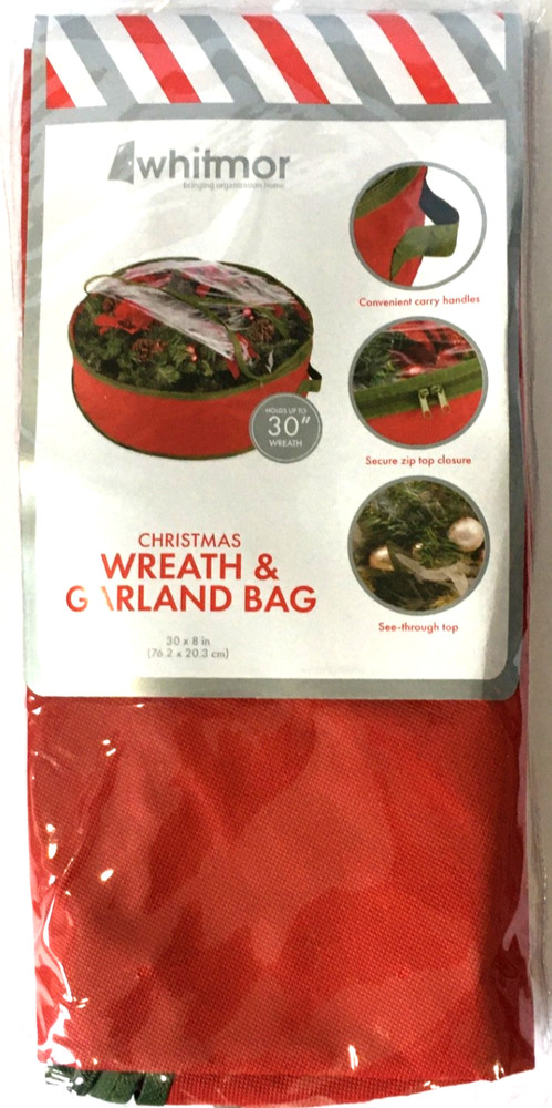 Whitmor Christmas Storage Bag 8X30X30 Wreath Garland Lights Decorations New