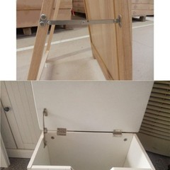 125mm Foldable Iron Hinges with Locking Mechanism for Jewelry Boxes Cupboards