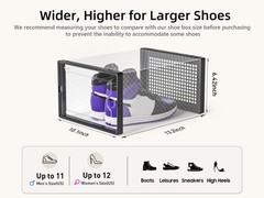 X-Large Shoe Storage Boxes Organizers Clear Plastic Stackable 12 Pack, Shoe R…
