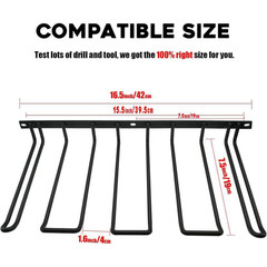 Heavy Duty 7.5 In. X 16.5 In. Black Metal Ultra Sturdy Anti-Slip Power Tool Orga