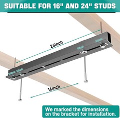 EVERHANGER Ceiling Storage Rack, Heavy Duty Overhead Garage Storage Rack, Adjust