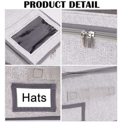 1/2/3PC Hat Storage Dust Bag Baseball Hat Cap Organizer Clear Rack Zipper Holder