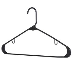 Clothes Hangers (100 Pack) Plastic Premium Quality Gallus Shirt Hanger Black