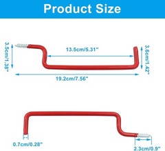 10 Pcs Screw in Ladder Hook Red Screw-in Garage Hooks 19.2cm/7.56″ Wall