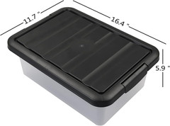 14 Quart Latching Storage Bins with Lids – 2 Pack Organizing Boxes