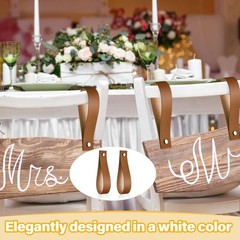 4 Pcs Faux Leather Sign Straps for Hanging Sign Faux Leather Curtain Rod Hold…