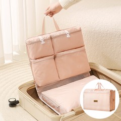 Portable Suitcase Organizer, Collapsible Hanging Travel Storage Bag for Clothes