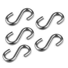 S Shape Stainless Steel Hook, Stainless Steel 5PCS for Home