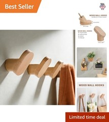Sturdy Wall Mounted Hooks for Coats & Towels – Holds 5kg, Hassle-Free Install