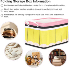 6 Pcs Collapsible Storage Baskets for School, Toys & Laundry Organization