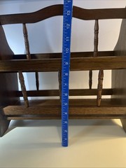Vintage Solid Oak Wooden Magazine Rack Newspaper Holder Spindle Farmhouse Decor