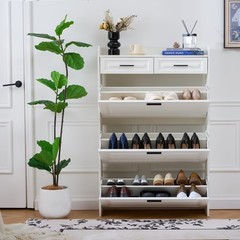 Freestanding Shoe Cabinet with 3 Hidden Flip Drawers & 2 Storage drawer,Entryway