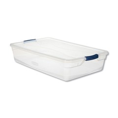 Rubbermaid RMCC410001 41 qt Clever Store Basic Latch-Lid Container – Clear New