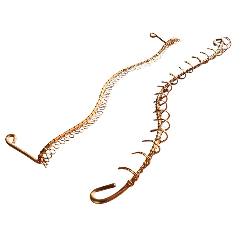 Handmade Copper Tone Wire Earring & Necklace Display Jewelry Organizer Set of 2