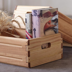 Durable Wooden Storage Bin with Handles – 16″x12″x6.25″ Farmhouse Organizer
