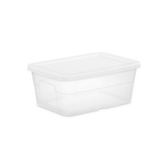 16qt Clear Storage Box with Lid White – Brightroom