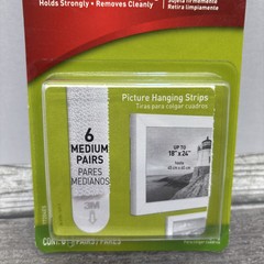 3M Command Medium Picture Hanging Strips, 6 Pack Of 2 Pairs, 12 Lb Hold {56}