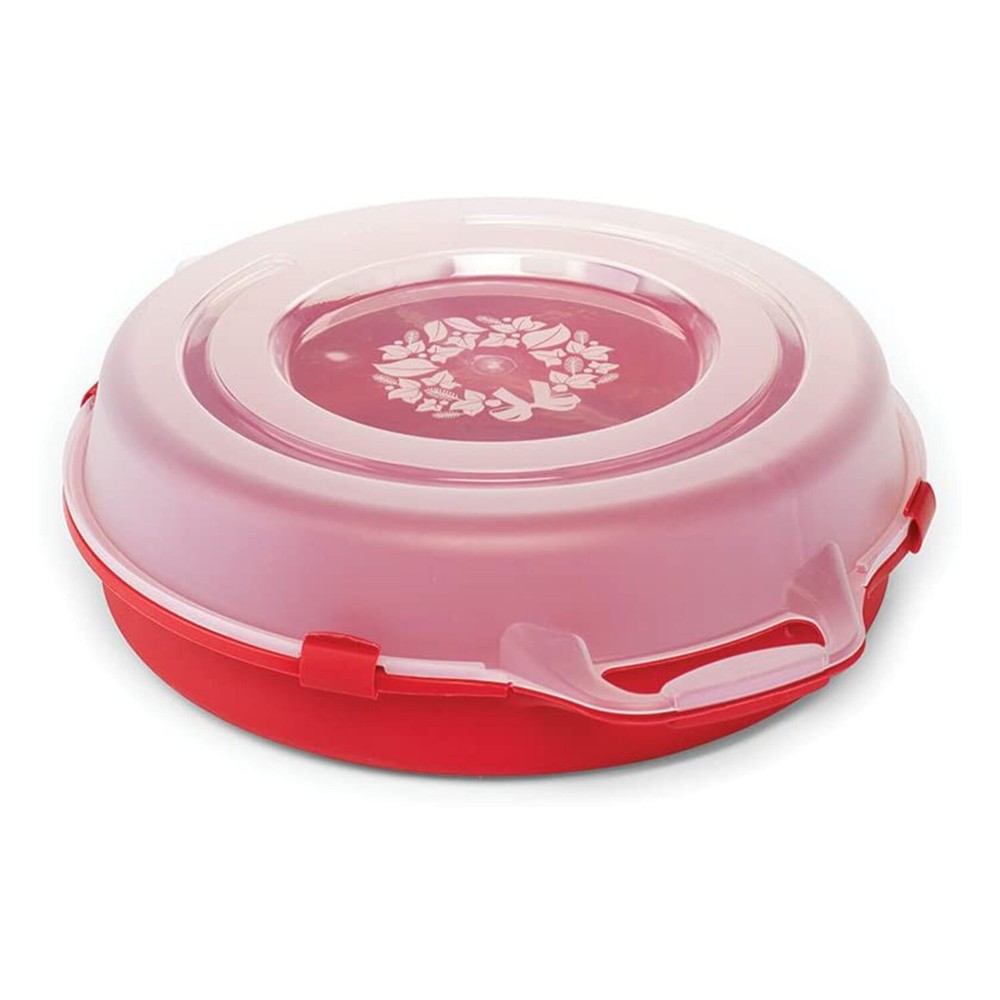 Homz 24″ Diameter Holiday Christmas Plastic Wreath Storage Box, Red (Open Box)