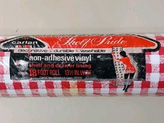 Vintage Carlan Retro Red Plaid Vinyl Shelf Liner – Shelf Pride 13 1/2 In Wide
