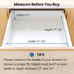 4 Pack Deep Drawer Dividers, 6″ High Bamboo Expandable Drawer Organizers, 17-22″