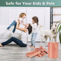 Cedar Blocks for Clothes Storage, 100% Aromatic Red Cedar Wood Sticks Chips f…