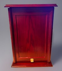 Thomas Pacconi Cherry Wood Key Cabinet – 18 Hooks – Lock Key w/Tassle