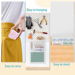 Extra Large Bead Organizer, 61 PCS Small Plastic Craft Storage Box with Hinge…