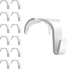 Molding Hooks White – Contemporary/Heavy Duty for Picture Rails 12 Pack