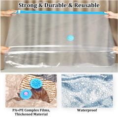 5Pack Vacuum Storage Bags Bedding Clothes Seal Travel Space Saver w/ Pump