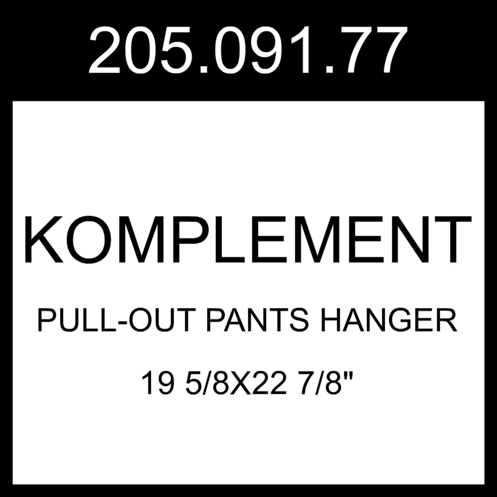 IKEA KOMPLEMENT Pull-out Pants Hanger Dark Gray 19 5/8×22 7/8″ 205.091.77