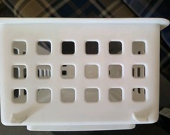 RUBBERMAID Slide N Stack Storage Basket / Bin ~ 5581 ~ White USA 2002